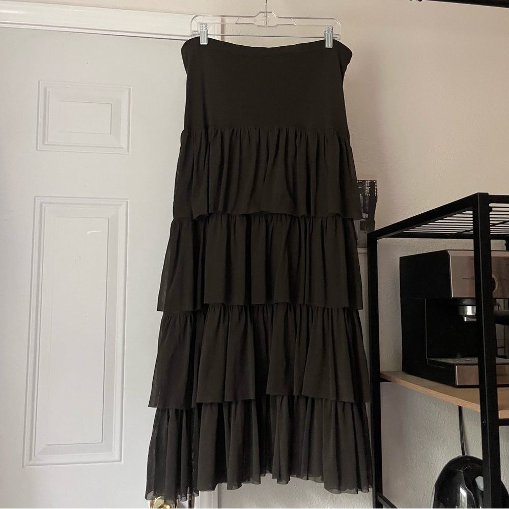 Tiered Maxi Skirt - Black